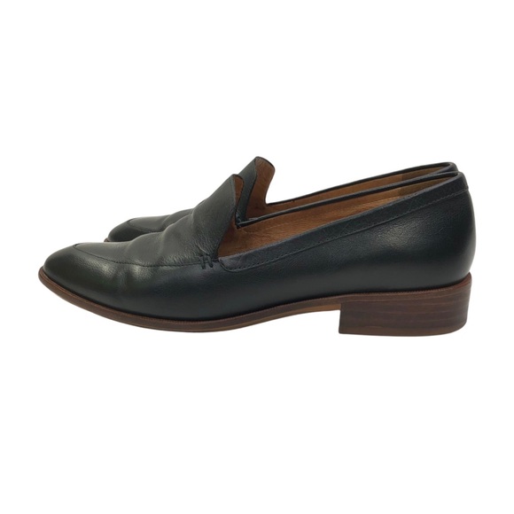 Madewell Women's The Frances Leather Almond Toe Slip On Loafer Size 8.5 Black - Picture 4 of 11